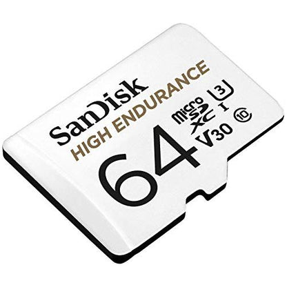 SanDisk High Endurance MicroSD-Kaart 64 GB (Perfect Voor Dashboardcamera Of Bewakingssysteem Thuis, Hoge Duurzaamheid, Tot 5.000 Uur Opnemen, Full HD En 4K) - NLMAX