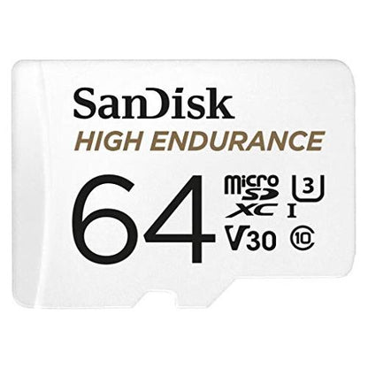 SanDisk High Endurance MicroSD-Kaart 64 GB (Perfect Voor Dashboardcamera Of Bewakingssysteem Thuis, Hoge Duurzaamheid, Tot 5.000 Uur Opnemen, Full HD En 4K) - NLMAX