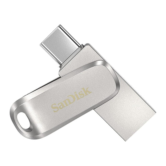 SanDisk Ultra Dual Drive Luxe USB Type-C-Flashdrive 64 GB (USB 3.1 Gen 1, Leessnelheden Tot 150 MB/s, Wachtwoordbeveiliging, Automatische Back-Up) - NLMAX
