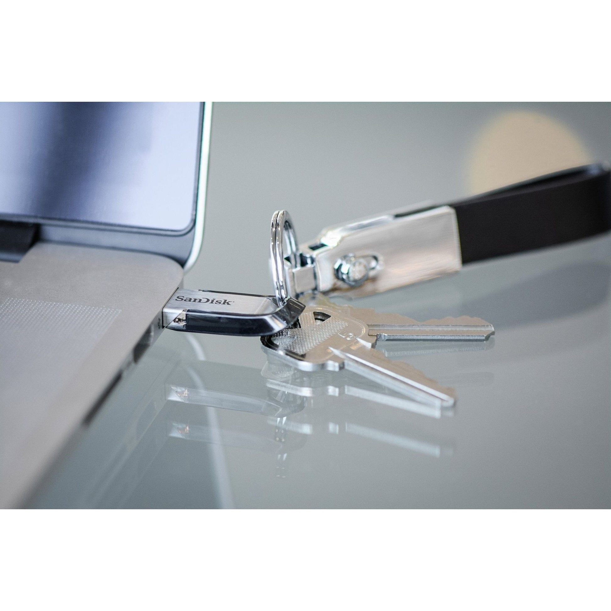 SanDisk Ultra Flair USB 3.0 Flash Drive 128 GB (Robuuste En Stijlvolle Metalen Behuizing, Wachtwoordbeveiliging, 150 MB/s Lezen) Zwart - NLMAX