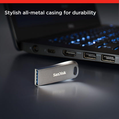 SanDisk Ultra Luxe USB 3.1-Flashdrive 64 GB (USB 3.1 Gen 1, Leessnelheden Tot 150 MB/s, Wachtwoordbeveiliging, RescuePRO Deluxe-Software) - NLMAX