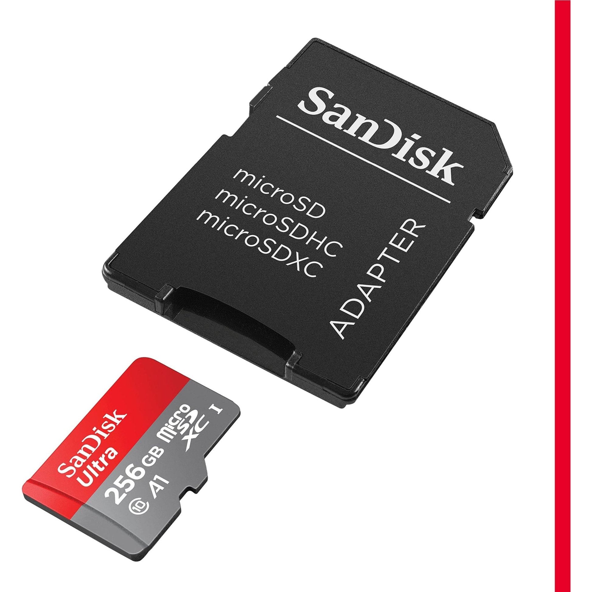 SanDisk Ultra microSDXC UHS-I memory card 128 GB + adapter (A1, Class 10, U1, Full HD videos, up to 120 MB/s read speed),, Speed-Mbps/10x - NLMAX