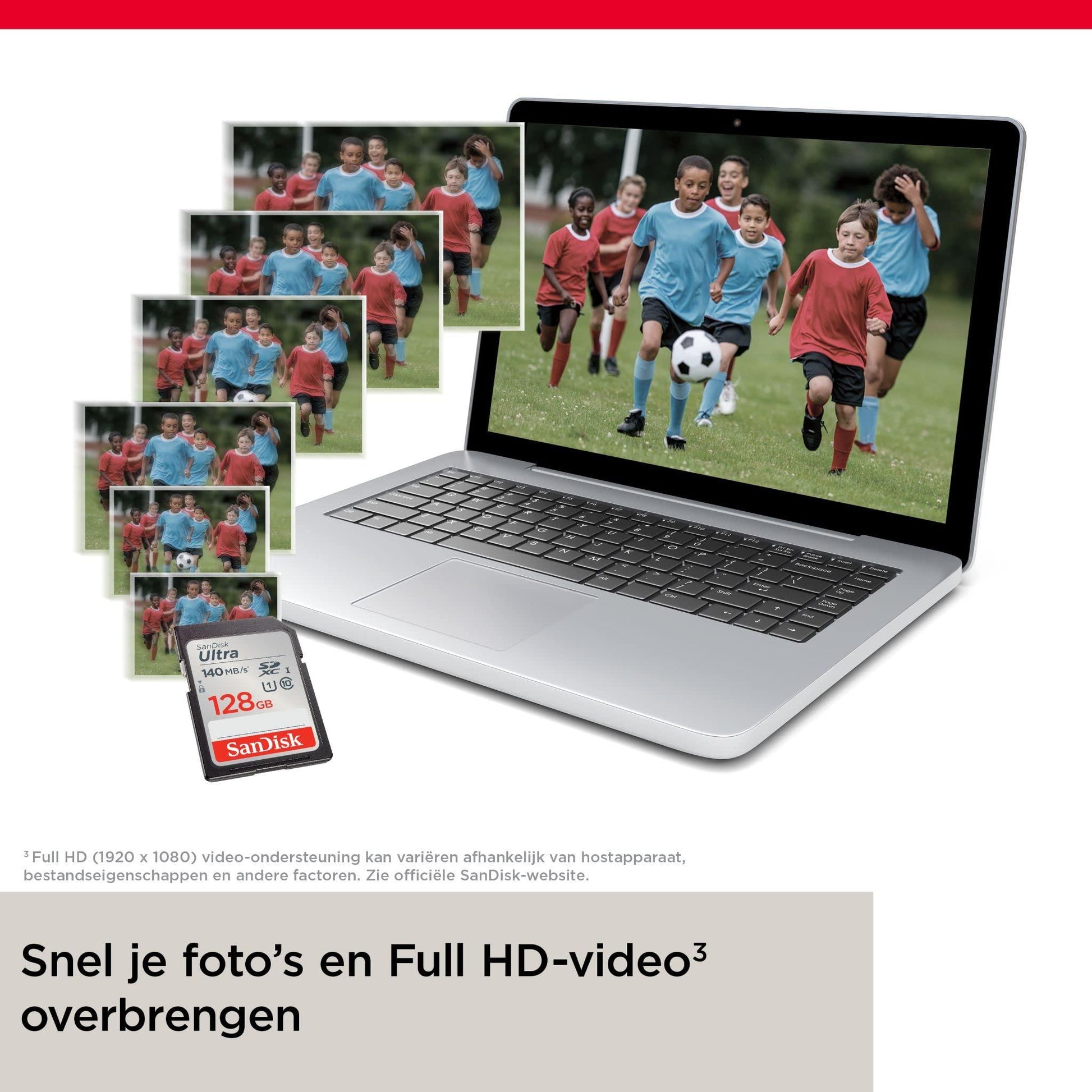 SanDisk Ultra SDXC UHS-I-Kaart 128 GB (Full HD-Video’s, UHS-I-Videoprestaties, Leessnelheden Tot 140 MB/s, Bestand Tegen Water, Temperatuurschommelingen, 10 Jaar Beperkte Garantie) - NLMAX