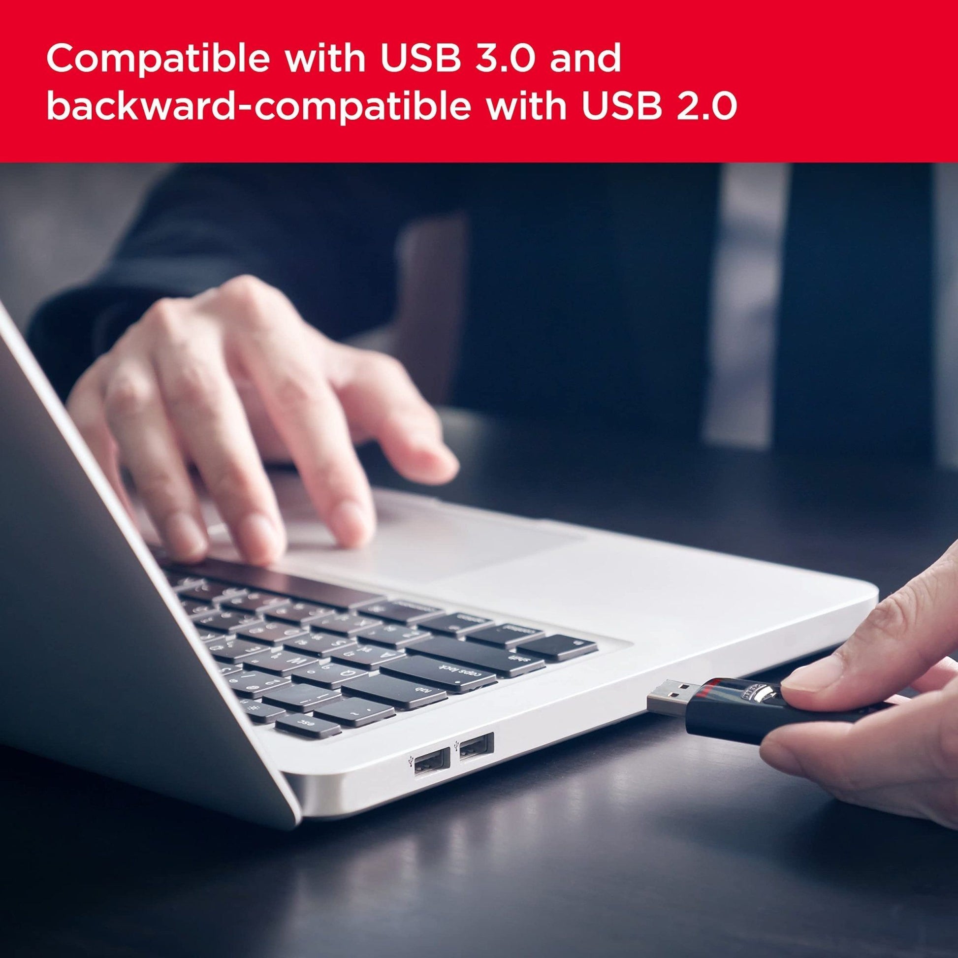 SanDisk Ultra USB 3.0-Flashdrive 32 GB (Overdrachtssnelheden Tot 130 MB/s, SanDisk SecureAccess-Software, Met 128-Bit AES-Versleuteling, RescuePRO Deluxe Software) - NLMAX