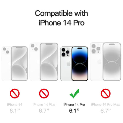 Screen Protector voor iPhone 14 Pro 6,1-Inch, Anti-Spy, Full Coverage Volledige Dekking, Hoesje-Vriendelijk, 2-Stuks - NLMAX