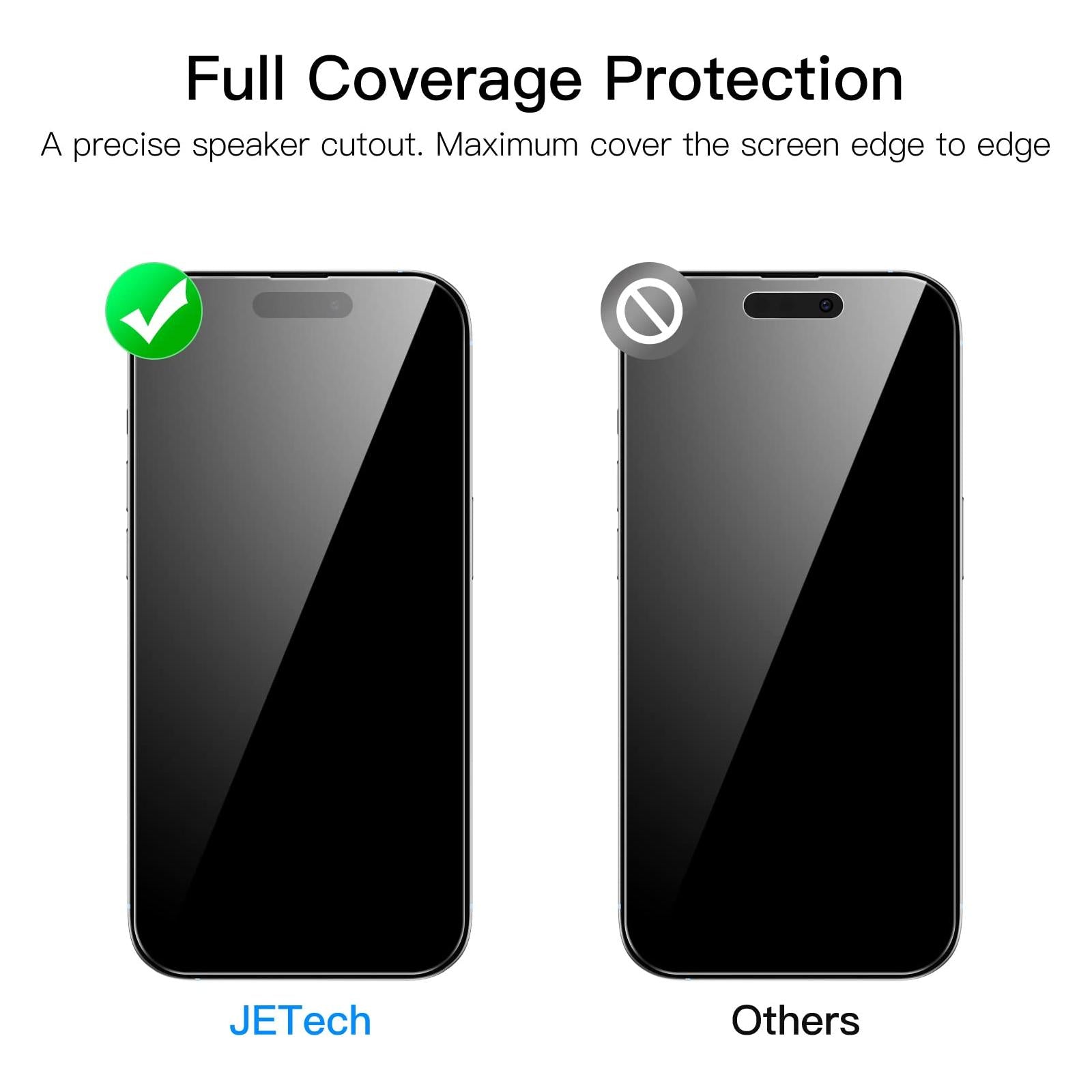 Screen Protector voor iPhone 14 Pro Max 6,7-Inch, Volledige Dekking 9H Gehard Glas 3-Stuks Hoesje Vriendelijk, - NLMAX