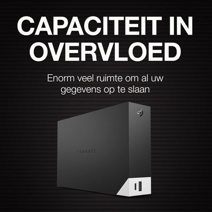 Seagate One Touch Hub, 6 TB, Externe Harde Schijf, USB-C, USB 3.0, voor pc, laptop en Mac, 4 maanden Adobe Creative Cloud Fotografielidmaatschap, 1 Jaar Mylio, 3 jaar Rescue Services (STLC6000400) - NLMAX