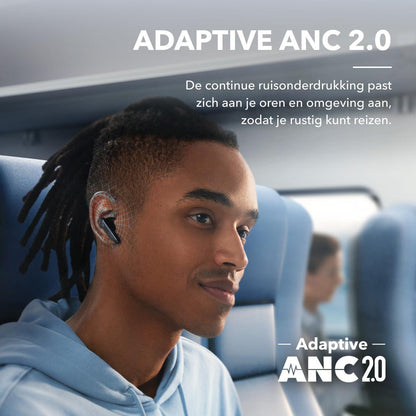 soundcore van Anker Liberty 4 NC draadloze oordopjes bluetooth met 98,5% ruisonderdrukking, adaptieve ruisonderdrukking voor oren en omgeving, Hi-Res-geluid, 50u-accu, draadloos opladen, Bluetooth 5.3 - NLMAX