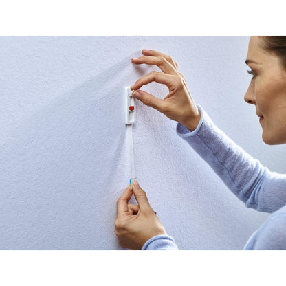 tesa Powerstrips Verstelbare kleefspijker voor behang en pleisterwerk, zelfklevende nagel 1 kg - 4 Nägel wit - NLMAX