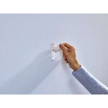 tesa Powerstrips Verstelbare kleefspijker voor behang en pleisterwerk, zelfklevende nagel 1 kg - 4 Nägel wit - NLMAX