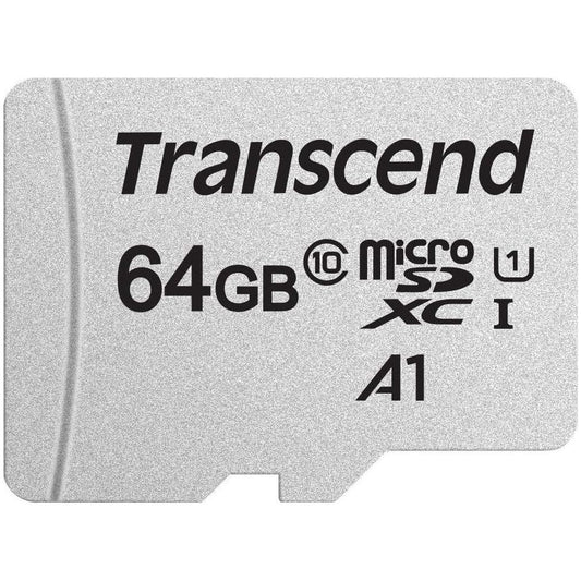 Transcend TS64GUSD300S 64GB | microSDXC I, C10, U1, A1 microSD geheugenkaart - 95/25 MB/s - NLMAX