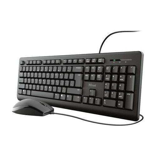 Trust Primo - Stille Keyboard en Muis set - Qwerty US - Stille toetsen - NLMAX