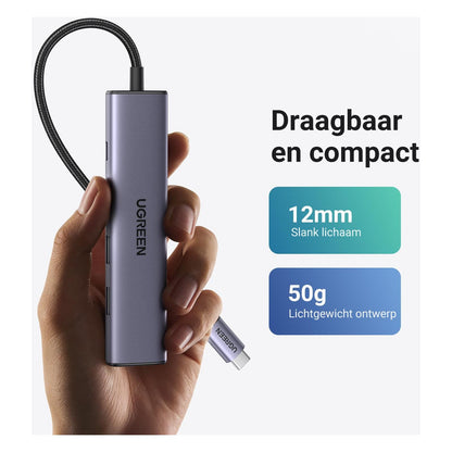 UGREEN Revodok USB C Hub with PD 100W, 4K HDMI, USB A 3.0 compatible with iPhone 15/15Pro, MacBook Pro/Air, iPad Pro/Air, Surface Pro/Go, Galaxy Tab, Galaxy S23/S22, etc. - NLMAX