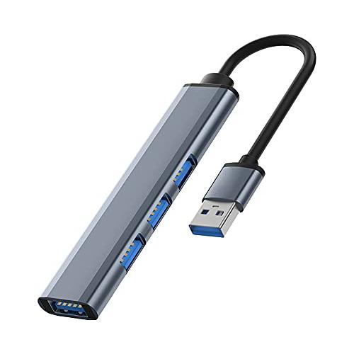 Unnderwiss USB-hub, 4-in-1 multipoort-adapter, met 1 USB 3.0-poort, USB-hub, 3 USB-poorten 2.0, voor notebooks, Macbook Pro, Windows en andere apparaten met USB-interface - NLMAX