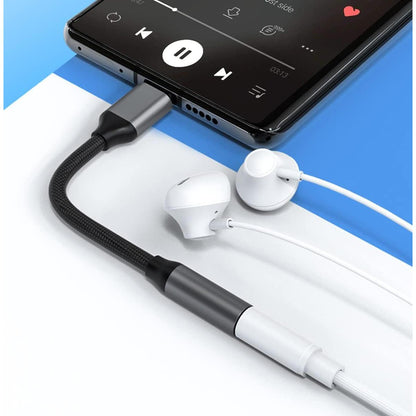 USB C naar 3,5 mm jack adapter (2 stuks), USB type C naar hoofdtelefoon adapter aux audio hoofdtelefoonaansluiting adapter compatibel met Samsung Galaxy S22, S21, S20, Note20, Xiaomi, Huawei, Pixel, OnePlus - NLMAX