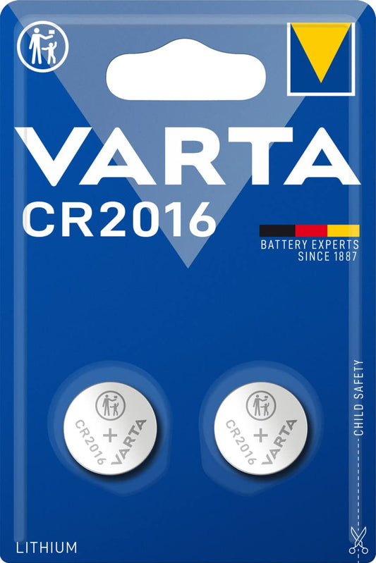 Varta batterijen Electronics CR2016 Lithium knoopcel verpakking met 2 stuks knoopcellen in originele blisterverpakking met 2 stuks - NLMAX