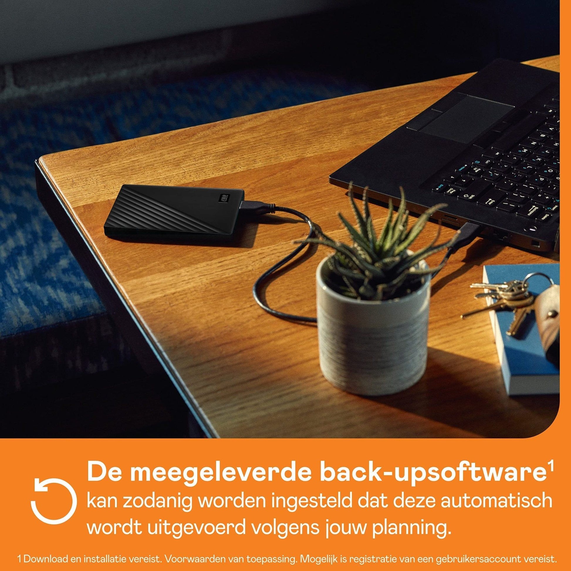 Western Digital WD My Passport Portable HDD USB 3.0 van 2 TB met software voor apparaatbeheer, back-up en wachtwoordbeveiliging - Zwart - Geschikt voor PC, Xbox en PS4 - NLMAX