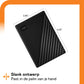 Western Digital WD My Passport Portable HDD USB 3.0 van 2 TB met software voor apparaatbeheer, back-up en wachtwoordbeveiliging - Zwart - Geschikt voor PC, Xbox en PS4 - NLMAX